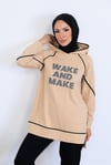 BİYE DETAYLI YAZILI SWEATSHIRT