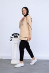 BİYE DETAYLI YAZILI SWEATSHIRT