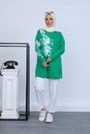 GÜMÜŞ VARAK BASKILI SWEATSHIRT