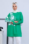 GÜMÜŞ VARAK BASKILI SWEATSHIRT
