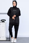 SIRA TAŞLI NAKIŞLI SWEATSHIRT
