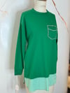 TAŞLI CEPLİ DANTELLİ SWEATSHIRT