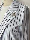 TAŞLI ÇİZGİLİ BLAZER CEKET