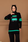 TAŞLI YAZILI SWEATSHIRT