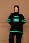 TAŞLI YAZILI SWEATSHIRT