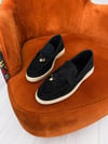 Siyah Aksesuarlı Loafer