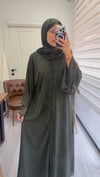 Çift Kat Abaya - Haki