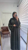 Çift Kat Abaya - Haki