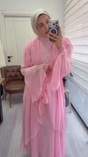 Şallı Elbise - Pembe