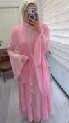 Şallı Elbise - Pembe