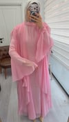 Şallı Elbise - Pembe