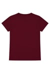 1003 Kadın Pamuklu Slim Fit Bisiklet Yaka Yumuşak Dokulu Basic T-Shirt Bordo