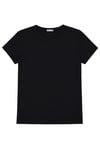 1003 Kadın Pamuklu Slim Fit Bisiklet Yaka Yumuşak Dokulu Basic T-Shirt Siyah