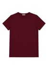 1003 Kadın Pamuklu Slim Fit Bisiklet Yaka Yumuşak Dokulu Basic T-Shirt Bordo