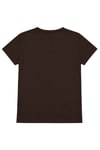 1003 Kadın Pamuklu Slim Fit Bisiklet Yaka Yumuşak Dokulu Basic T-Shirt Kahverengi