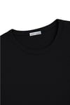 1003 Kadın Pamuklu Slim Fit Bisiklet Yaka Yumuşak Dokulu Basic T-Shirt Siyah