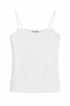 1007 Kadın Pamuklu Slim Fit İnce Askılı Yumuşak Dokulu Basic Atlet Body Beyaz