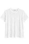 1009 Kadın Pamuklu Regular Fit Bisiklet Yaka Yumuşak Dokulu Kısa Kollu Basic T-Shirt Beyaz