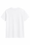 1009 Kadın Pamuklu Regular Fit Bisiklet Yaka Yumuşak Dokulu Kısa Kollu Basic T-Shirt Beyaz