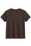 1009 Kadın Pamuklu Regular Fit Bisiklet Yaka Yumuşak Dokulu Kısa Kollu Basic T-Shirt Kahverengi
