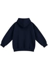 1047 Kadın Kapüşonlu Kanguru Cepli 3 İplik Pamuklu Sweatshirt Lacivert