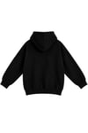 1047 Kadın Kapüşonlu Kanguru Cepli 3 İplik Pamuklu Sweatshirt Siyah