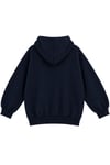 1048 Kadın Fermuarlı Kapüşonlu Kanguru Cepli 3 İplik Pamuklu Sweatshirt Lacivert