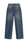 1053 Kadın Yüksek Bel Tint Yıkamalı Straight Fit Düz Paça Jean Pantolon Mavi