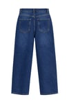 1054 Kadın Yüksek Bel Straight Fit Düz Paça Jean Pantolon Mavi