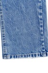 1055 Kadın Yüksek Bel Kar Yıkamalı Wide Leg Geniş Paça Jean Pantolon Mavi