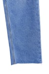 1056 Kadın Yüksek Bel Pis Paça Wide Leg Jean Pantolon Mavi
