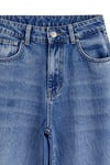 1058 Kadın Yüksek Bel Baggy Fit Jean Pantolon Mavi