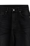 1058 Kadın Yüksek Bel Baggy Fit Jean Pantolon Siyah