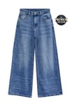 1058 Kadın Yüksek Bel Baggy Fit Jean Pantolon Mavi