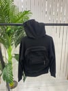 Kendinden Çantalı Unisex Çocuk Hırka- Siyah