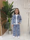 Kız Çocuk Kot Ceket Takımı