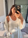 Beyaz 3 Parça Pamuklu Takım