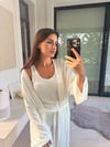 Beyaz 3 Parça Pamuklu Takım
