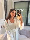 Beyaz 3 Parça Pamuklu Takım