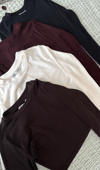 Bordo %100 Pamuklu Crop Body