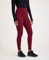 Bordo Düz Nanofit Sporcu Tayt