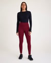 Bordo Düz Nanofit Sporcu Tayt