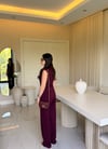 Bordo Modal Önden Düğmeli Takım