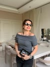 Füme Madonna Yaka Ribanalı Bluz