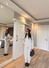 Gri Metal Düğme Detaylı Pantolon Takım
