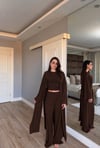 Kahve 3 Parça Kısa Kollu Takım