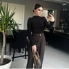 Kahve Gold Düğmeli Pantolon