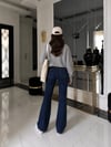 Koyu Lacivert İspanyol Paça Jean