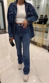 Koyu Lacivert Straight Jean