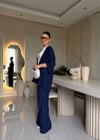 Lacivert Bürümcük Kimono Takım